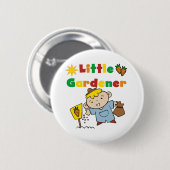 Boy Little Gardener Ronde Button 5,7 Cm (Voorkant /achterkant)