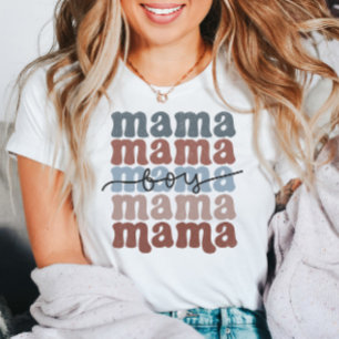 Boy Mama Moederdag Retro T-Shirt