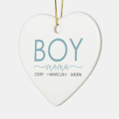 Boy Mama personaliseerde met Names Keramisch Ornament (Links)