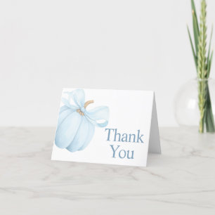 Boy Minimalist Little Pumpkin Baby shower Bedankkaart