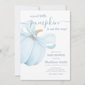 Boy Minimalist Little Pumpkin Baby Shower Kaart (Voorkant)