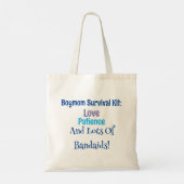 Boy Mom Survival Kit Grappig Tote Bag (Achterkant)
