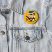 Boy Monkey Afstuderen Custom Ronde Button 5,7 Cm (In situ)