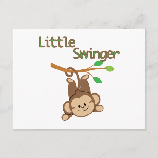Boy Monkey Little Swinger Briefkaart (Voorkant)