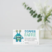 Boy Monster Baby shower Diaper Raffle Ticket (Staand voorkant)