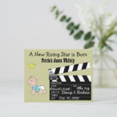 Boy Movie Star Baby faire-part (Debout devant)