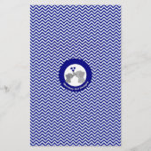 Boy Navy Elephant Baby shower BINGO Game Chev 366 Flyer (Achterkant)