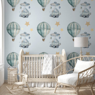 Boy Nursery Charmante Hete Luchtballonnen Peel & S Behang