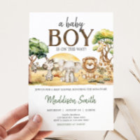 Boy Oerwoud Safari Dieren Baby shower