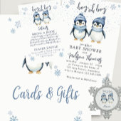 Boy Oh Boy Winter baby shower Informatiekaartje
