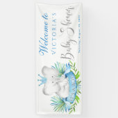 Boy Olifant Baby shower Banners (Verticaal)