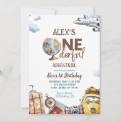 Boy Oneferdul Avontuur 1e verjaardag Kaart (Voorkant)