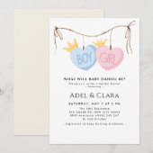 Boy or Girl Gender Reveal Invitation (Devant / Derrière)