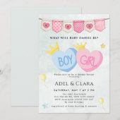 Boy or Girl Gender Reveal Invitation (Devant / Derrière)