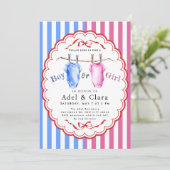 Boy or Girl Gender Reveal Invitation (Debout devant)