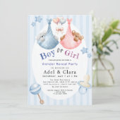 Boy or Girl Gender Reveal Invitation (Debout devant)