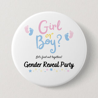 Boy or Girl? Gender Reveal Ronde Button 7,6 Cm