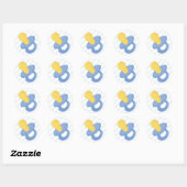 Boy Pacifier Ronde Sticker (Vel)