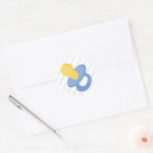 Boy Pacifier Ronde Sticker (Envelop)