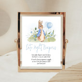 Boy Peter Rabbit Baby shower Late Night Luiers Poster