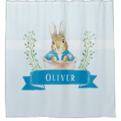 Boy Peter Rabbit Blue Custom Shower Curtain Douchegordijn (Voorkant)