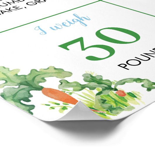 Boy Peter Rabbit Verjaardag Milestone Poster (Hoek)