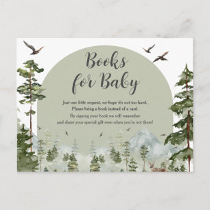 Boy Pine Tree Forest Baby shower Boeken voor Baby Briefkaart