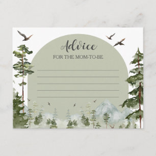 Boy Pine Tree Forest Mountain advies voor mama Informatiekaartje