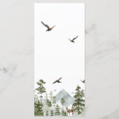 Boy Pine Tree Forest Mountain Baby shower Menu (Dos)