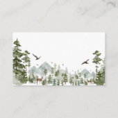 Boy Pine Tree Forest Mountain Baby shower Registry Informatiekaartje (Achterkant)
