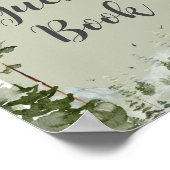 Boy Pine Tree Mountain Baby shower Livre d'or (Coin)