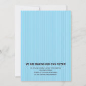 Boy Pizza Party Anniversaire Invitation (Dos)