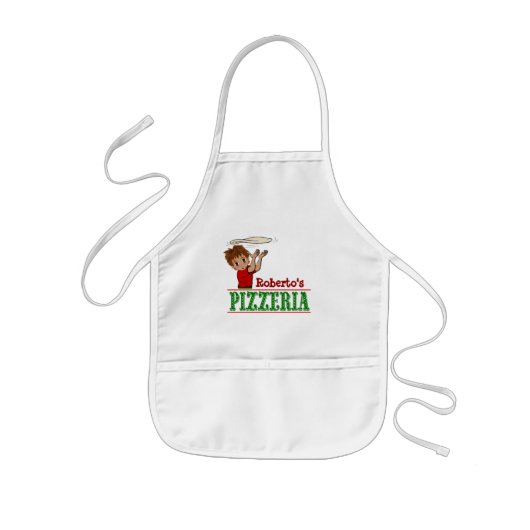 Boy Pizza Party Apron Kinder Schort (Voorkant)