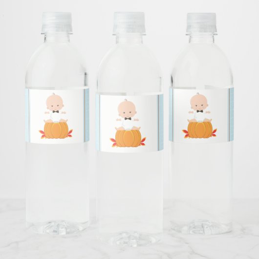 Boy Pompoen Baby shower Waterflesetiketten Waterfles Etiket (Flessen)