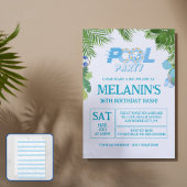 Boy Pool Party Invitation – Cool Dude Birthday Kaart