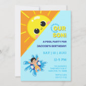 Boy Pool Party Invitation d'anniversaire (Devant)