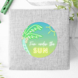 Boy Pool Party Ronde Sticker