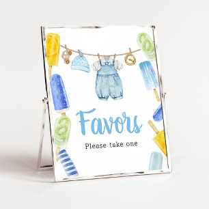 Boy Popsicle Baby shower Favors Poster