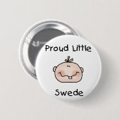 Boy Proud Swedish Baby Ronde Button 5,7 Cm (Voorkant /achterkant)