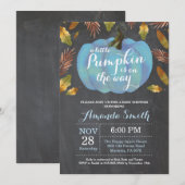 Boy Pumpkin Herfst Baby shower schoolbord Kaart (Voorkant / Achterkant)