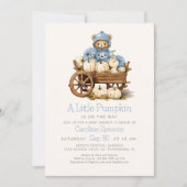 Boy Pumpkin Herfst Beer Baby shower Kaart (Voorkant)