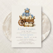 Boy Pumpkin Herfst Beer Baby shower Kaart