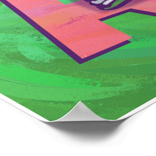 Boy Reading LIRE Affiche colorée (Coin)