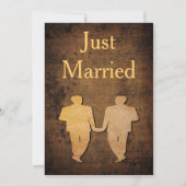 Boy Rencontre Boy Gay Wedding Réception Invitation (Dos)