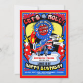 Boy Roller Patinage Anniversaire Fête Invitation (Devant)