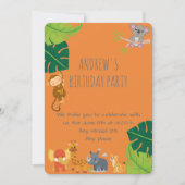 Boy Safari Birthday Invitation (Devant)