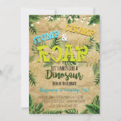 Boy Safari Dinosaur Invitation Anniversaire (Devant)