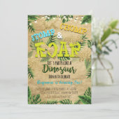 Boy Safari Dinosaur Invitation Anniversaire (Debout devant)
