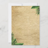 Boy Safari Dinosaur Invitation Anniversaire (Dos)