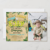 Boy Safari Dinosaur Invitation Anniversaire Avec P (Devant)